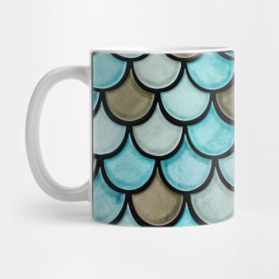 Blue and Black wavy design Mug